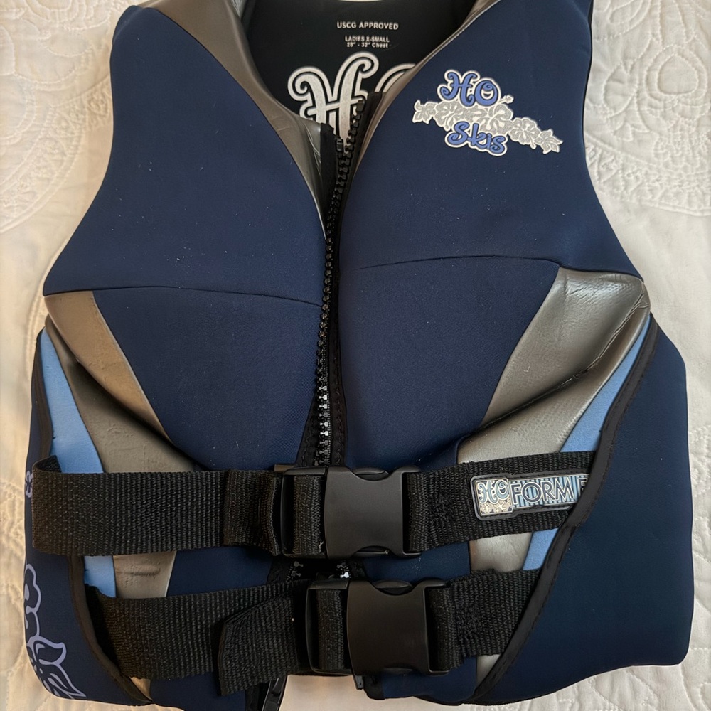 H20 Skis Navy Blue Life Jacket Vest.x-small - Picture 2 of 5